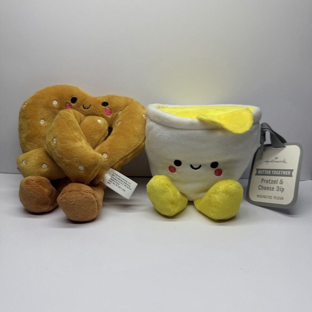 Hallmark Better Together Pretzel & Cheese Dip Magnetic Plush Set With Tag